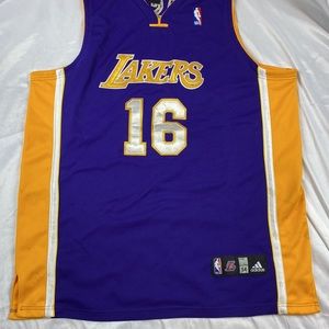 LA Lakers embroidered “Gasol #16” Basketball Jersey Size XXL/54